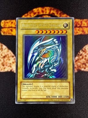   YUGIOH   BLUE EYES WHITE DRAGON   ULTRA RARE   SDK-001   UNLIMITED   NM  