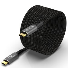 Long USB4 Thunderbolt 4 Extension Cable 5M 16.5ft 8K USB M/M 240W Fast Chargi...