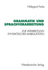 Hildegard Farke | Grammatik und Sprachverarbe...