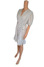 Dusty Blue Cotton Coquette Wrap Dress Size L by Sugarlips NWT - Mini Dress DP44
