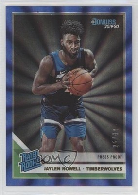 2019 Donruss Rated Press Proof Blue Laser 25/49 Jaylen Nowell #240 Rookie RC 2t9