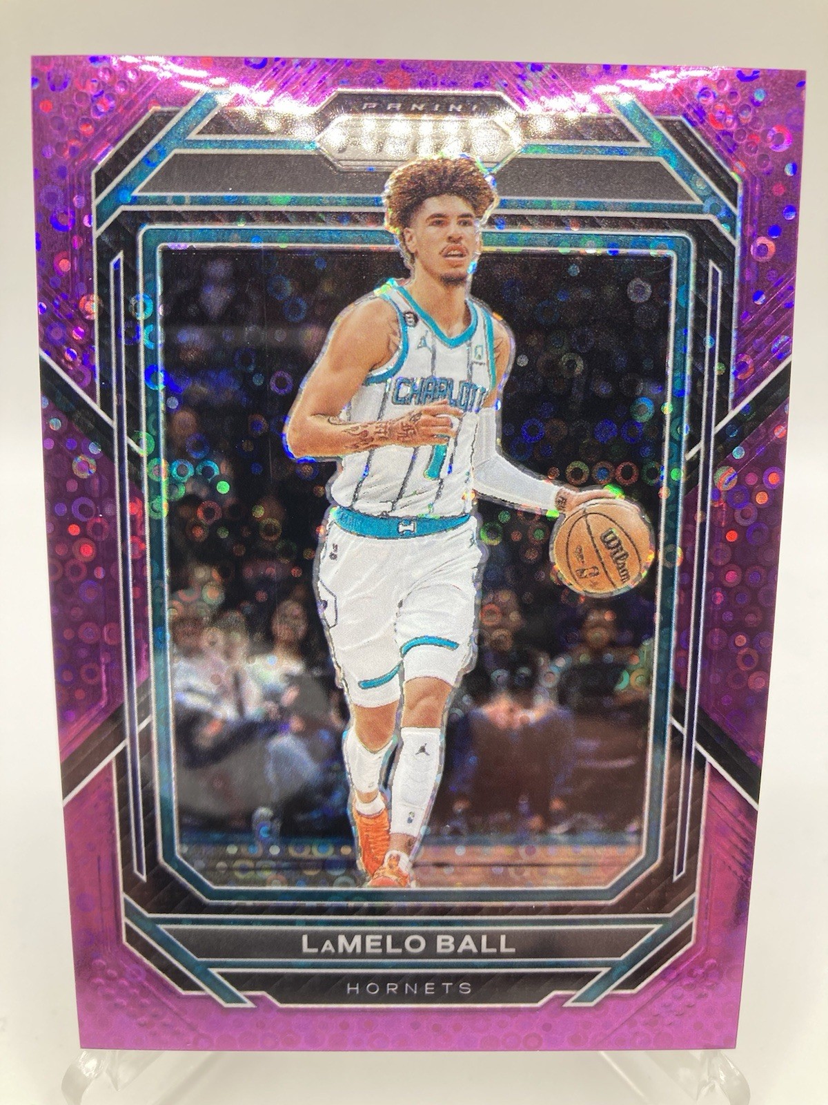 2022-23 Panini Prizm #150 LaMelo Ball Prizms Fast Break Purple #/75