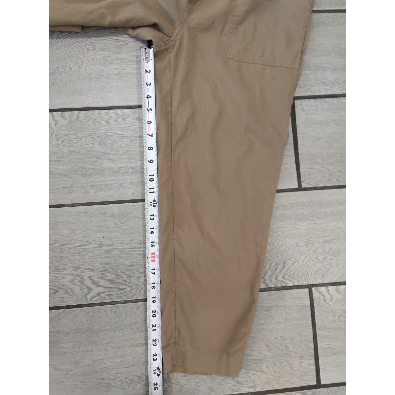 Universal Thread Linen Blend Drawstring Cropped P… - image 5