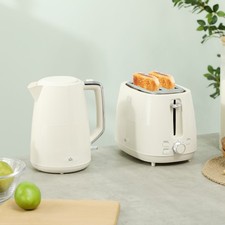 HOMCOM 1.7L Fast Boil Electric Kettle and 2 Slice Water Toaster Set Refurbished