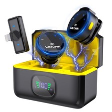 WAVLINK Wireless Lavalier Microphone for iPhone Vlog, Clip on Lapel Dual Mic ...