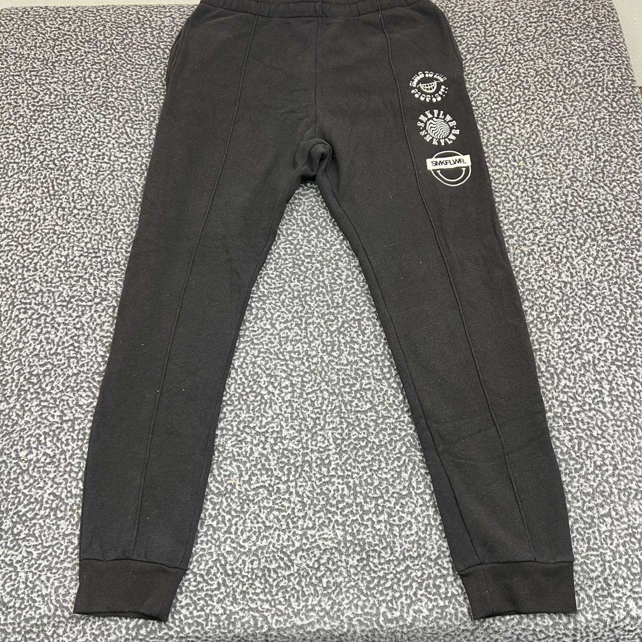 Smkflwr Sweatpants Men Extra Large Black Drawstring Jogger Outdoor 34x32