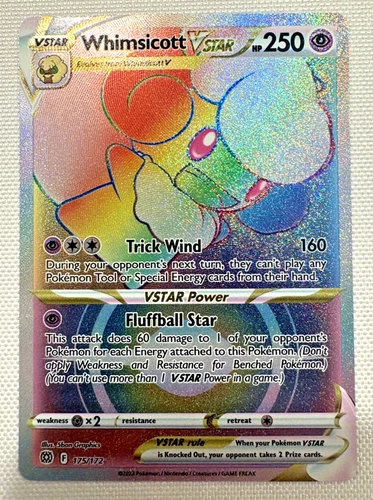Whimsicott VSTAR 175/172 NM – Brilliant Stars Pokémon Card