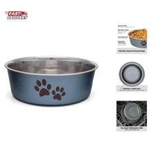 Bella Dog Bowls- Stainless Steel Dog Cat Bowls - Spill Proof Dog Food Bowl,...