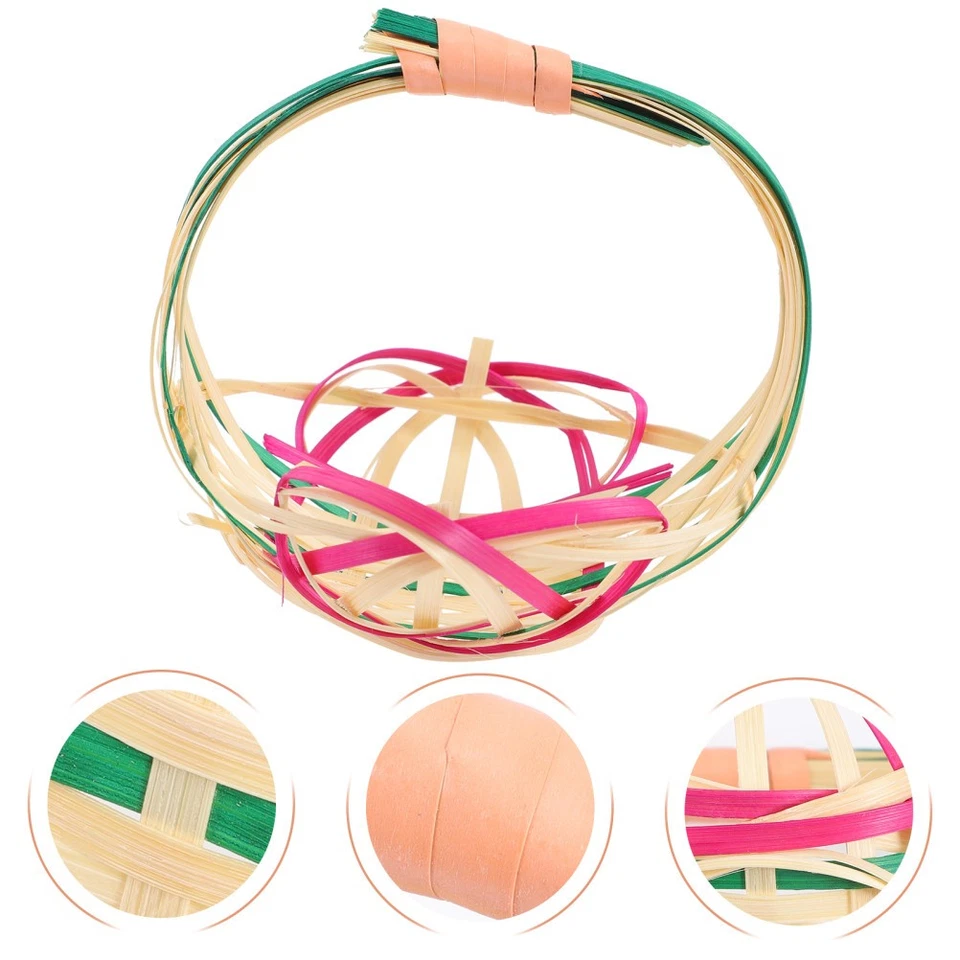 2Pcs Bamboo Sushi Basket Bamboo Fruit Basket Bamboo Woven Plate Bamboo Sashimi