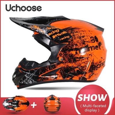 DOT Integralhelm Racing Motorradhelm für Erwachsene Kinder Downhill + Geschenk