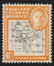 FALKLAND ISLANDS Scott 1L6 Stanley Gibbons G6 Mint Hinged (1946)