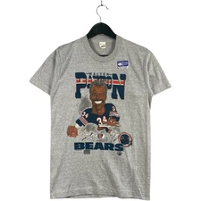 Vintage Chicago Bears Walter Payton NFL T-Shirt Gray Mens Small