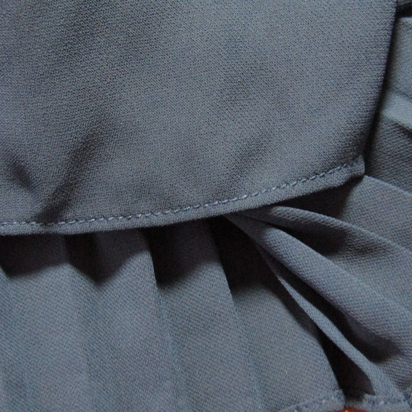 Abito Michael Kors blu Ikat Shift taglia L manica ad aletta blu navy orlo plissettato donna