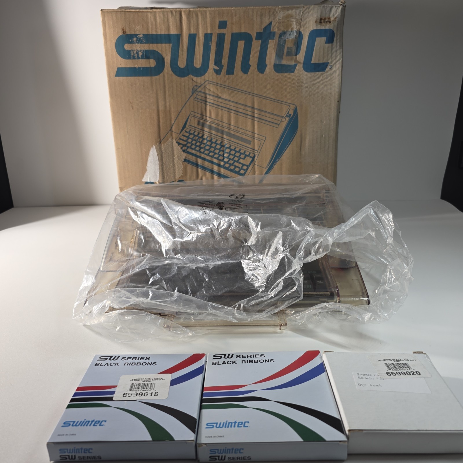 Swintec 2410CC Clear Transparent Electric Typewriter Word Processor W/Ribbons