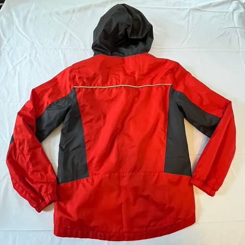 Champion Windbreaker Jacket Boy's Size L 12-14 Orange Zip Up Hooded Coat - Picture 3 of 14