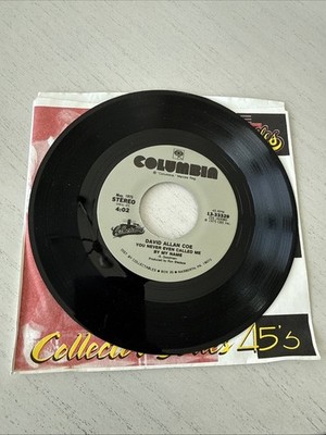 DAVID ALLAN COE You Never Even Called Me By My Name / Longhaired Redneck 7  Rare