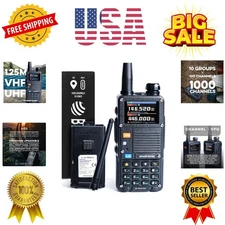 BF-F8HP PRO 10 W Tri-Band Two-Way Radio – UV-5R 7th Gen, 1000 Channels, GPS &...