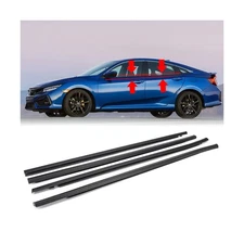 4Pcs Weatherstrip Window Moulding Trim Seal Belt Compatible with 2016-2021 Ho...