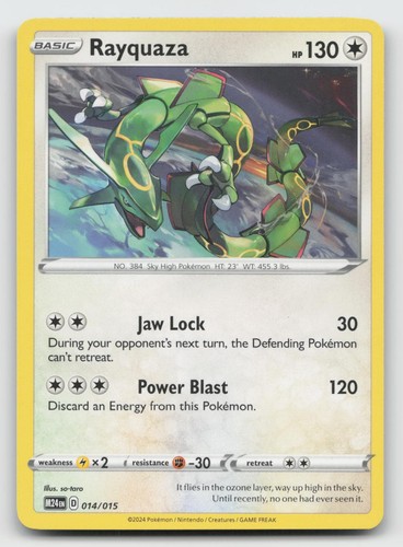 Pokemon TCG Rayquaza 014/015 Promo McDonald's Promos 2024 LP