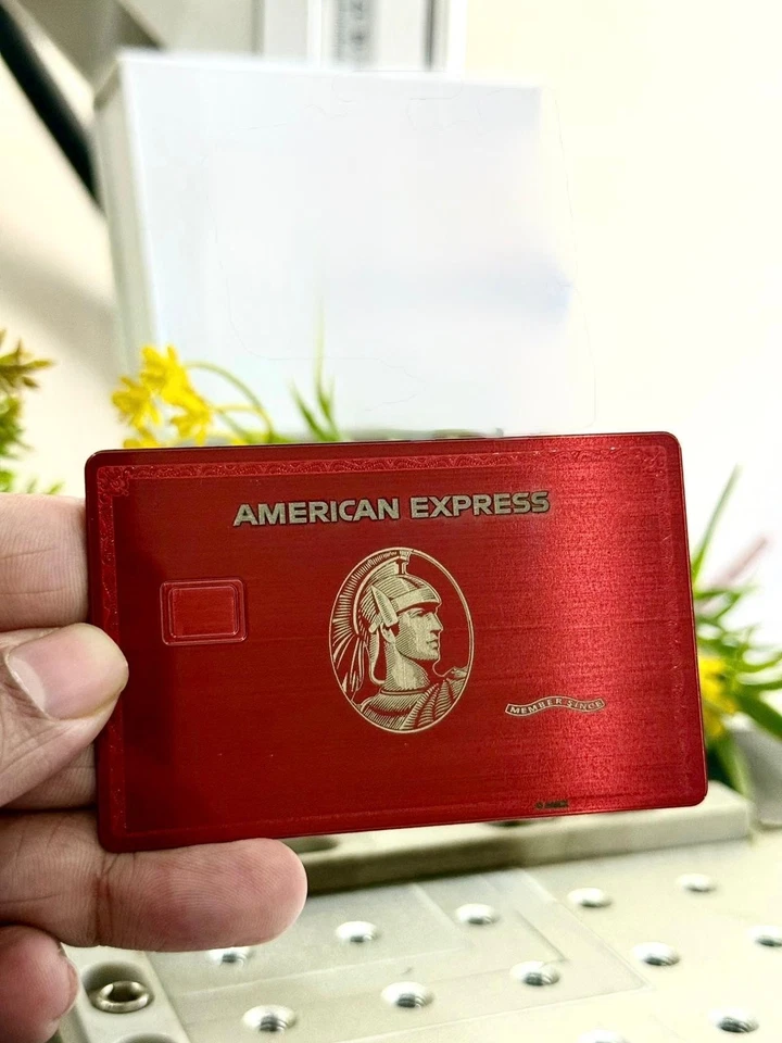 Amex Custom Plum Red Card With Standard Small Chip Design - 2025 Novelty Design. - Image 2 of 4