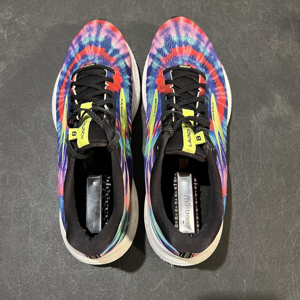 Men\'s BROOKS Launch‎ 8 Black / Rainbow / Multicolor Running Shoes Size 13 Brooks Launch 8 Running Shoes Mens Size 10.5 Tie Dye Rainbow  main image 4
