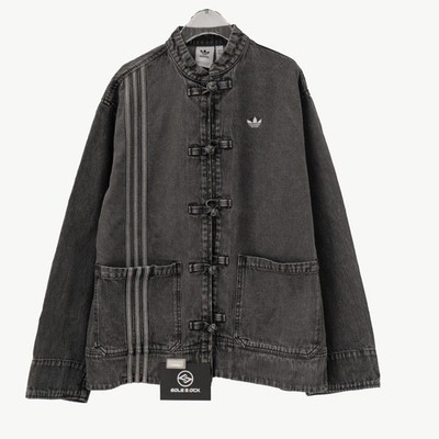し*ん様 ADIDAS SNEUTRAL COAT DENIM JACKET NEW ADIDAS ORIGINALS WOMENS KSENIASCHNAIDER 3-STRIPES DENIM
