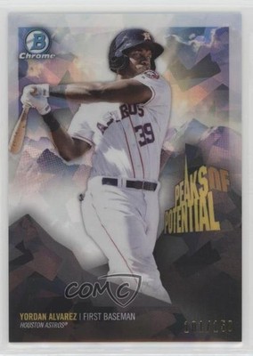 2018 Bowman Chrome Peaks of Potential Atomic Refractor /150 Yordan Alvarez 0cd4