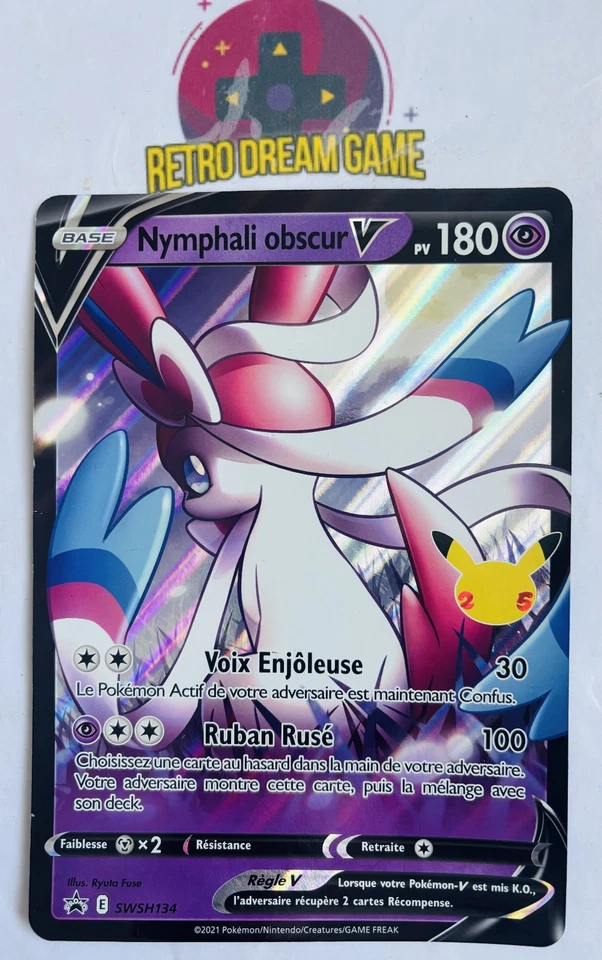Nintendo Pokémon JCC Jumbo Nymphali V Obscur Promo Epee et bouclier (SWSH134) - Photo 1/1
