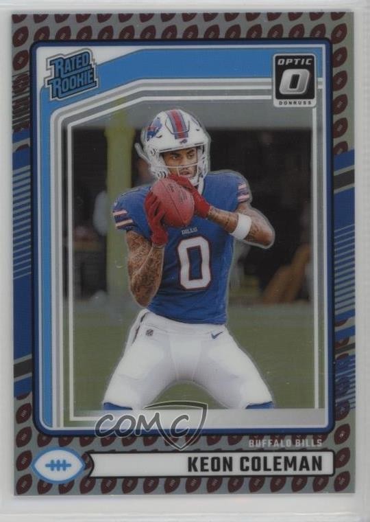 2024 Donruss Optic Preview Football Emoji Prizm Keon Coleman #358 Rookie RC 1nr0