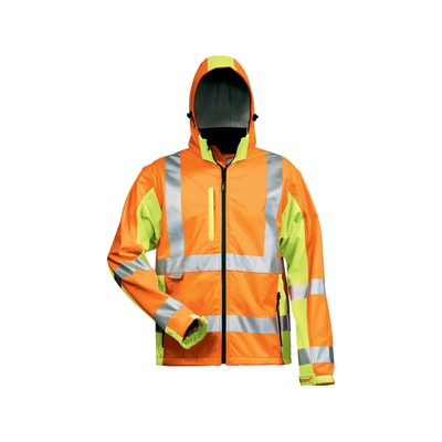 Elysee Warnjacke Hoss,Softshell Gr. S orange/gelb