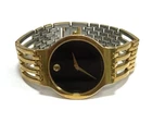 (MA3) Movado Esperanza Watch Men 33mm Black Dial Gold Tone 88 G2 1881
