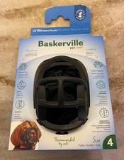Baskerville Ultra Basket Muzzle Black Size 4 Adjustable NEW