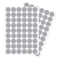 2 Sheet/108Pcs 21mm Dia PVC Self Adhesive Screw Hole Cover Stickers, Gray