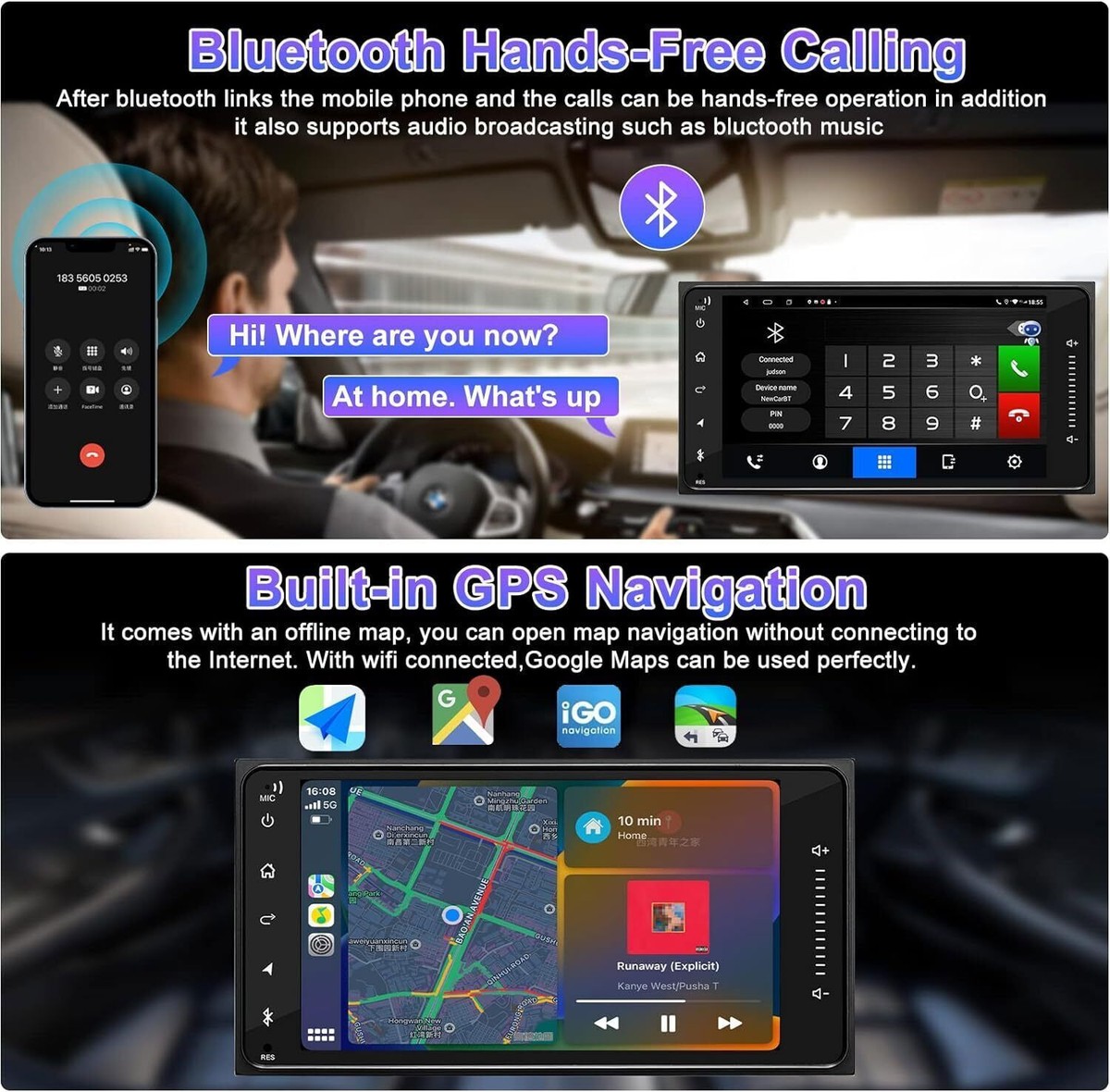 2+32G Car Stereo Radio GPS NAV For 03-07 Toyota Sequoia
