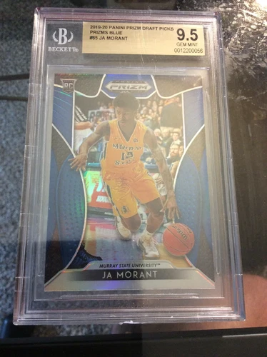2019-20 Prizm Draft Picks Ja Morant Blue Prizms Rookie RC #65 BGS 9.5