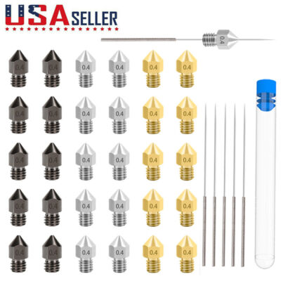 0.4mm MK8 Extruder Nozzle kits For Creality CR10 Ender 3 V2 Ender 5 3D Printer