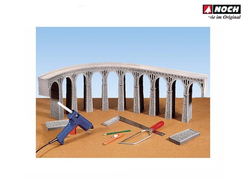 NOCH 58664 Spur H0 Bruchsteinviadukt gebogen, Radius (R1) 360 mm, 30° - Picture 6 of 7