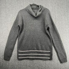 Image of Prana Sweater Womens Size S Gray Wool Blend Funen Loop Funnel Neck Loop Cozy NWT