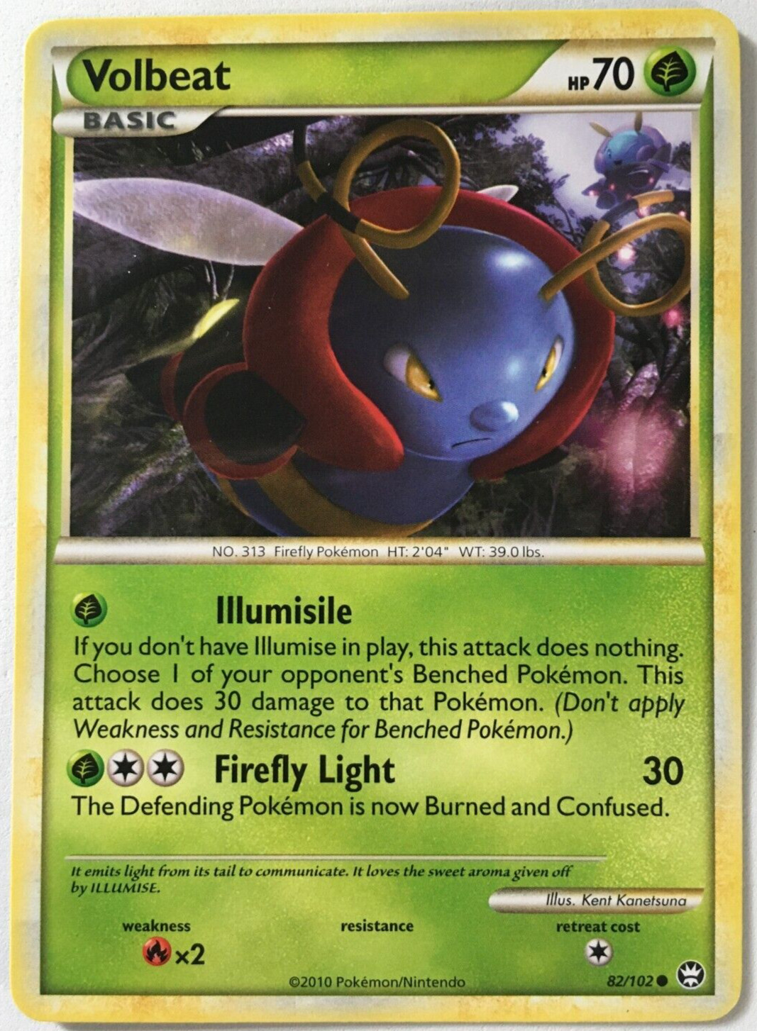 POKEMON VOLBEAT 82/102 HS TRIUMPHANT COMMON NEAR MINT