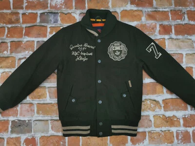 *KHUJO BRAND 70 VINTAGE COLLEGEJACKE*KHAKI GRÜN*VARSITY*HIGHSCHOOL*GR: M*TIP TOP - Bild 1 von 4