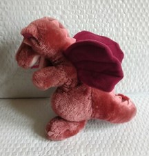 Vintage Dakin DRAGON Plum Wine Color Stuffed 10in Plush 1983 Synthetic Fibers