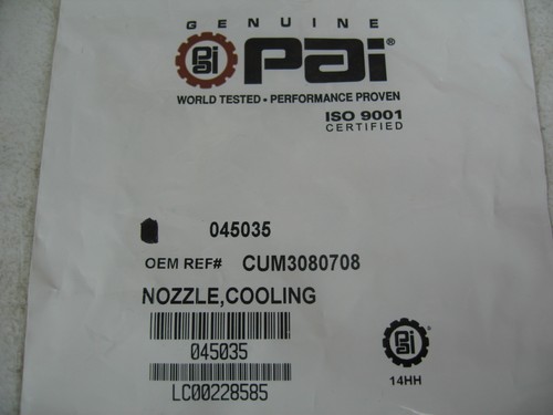 Boquilla de enfriamiento de pistón de acero para un Cummins M11 e ISM. PAI # 045035 Ref. # 3080708 - Imagen 2 de 10