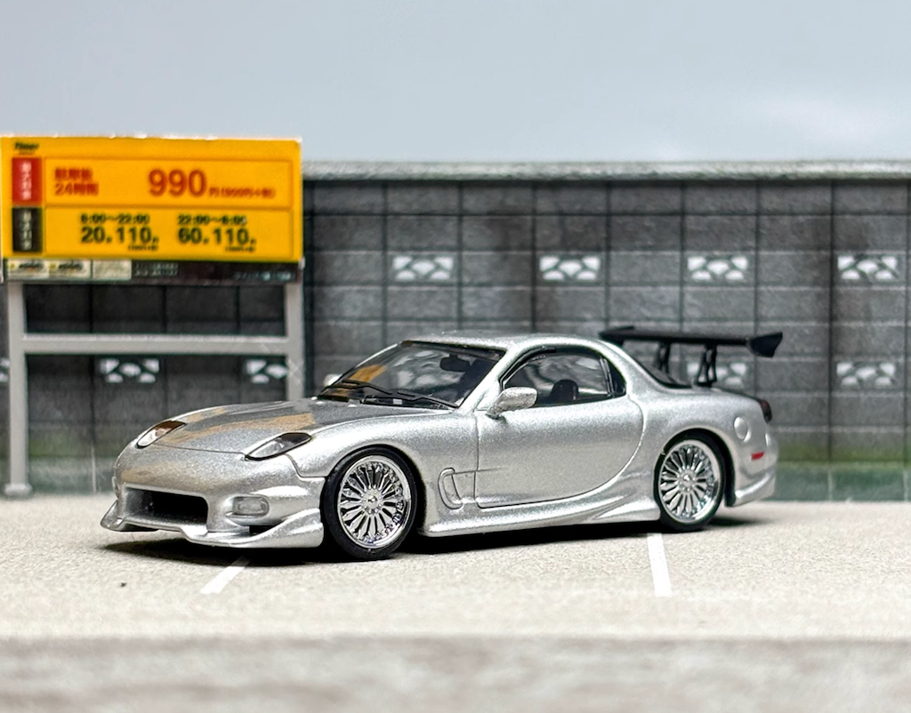 【数量限定品】MORTAL 1/64 RX‐7 FD3S VeilSide Mortal 1:64 Silver RX-7 FD Veilside Racing Sports Model