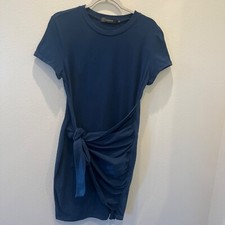 Women’s Casual Short Sleeve Dress T-shirt Bodycon Wrap Mini Summer Night Medium