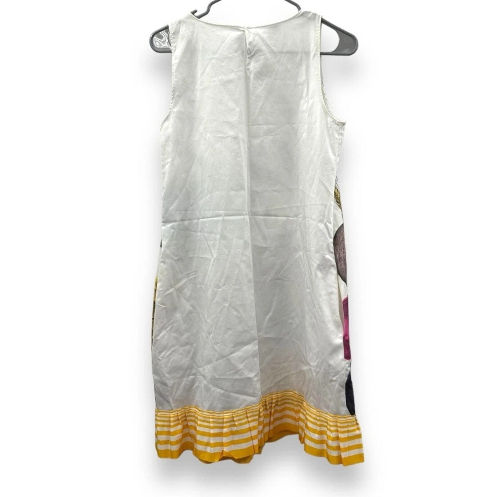 Abito smanicato multicolore vintage Moschino economico e chic frutta verdura grano