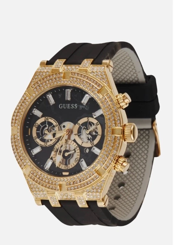 Guess men's crystal clearance watch