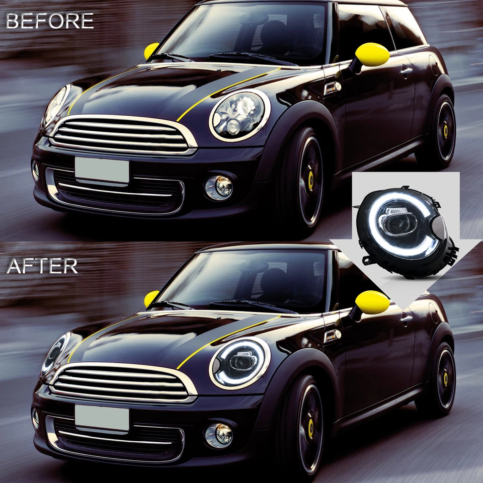 Faros LED completos VLAND para Mini Cooper R56 R57 R58 R59 2007-2015 con secuencial Foto 4 de 4