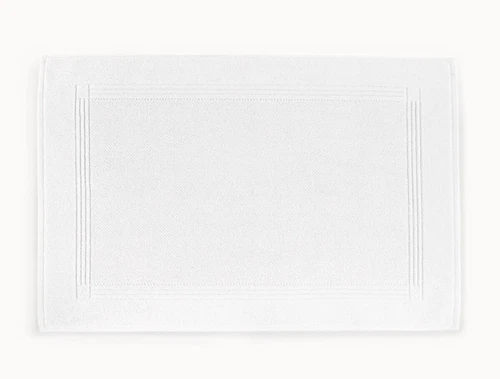 PEACOCK ALLEY 100% COTTON WHITE 22 X 34 LUXURY BATH MAT MADE IN PORTUGAL