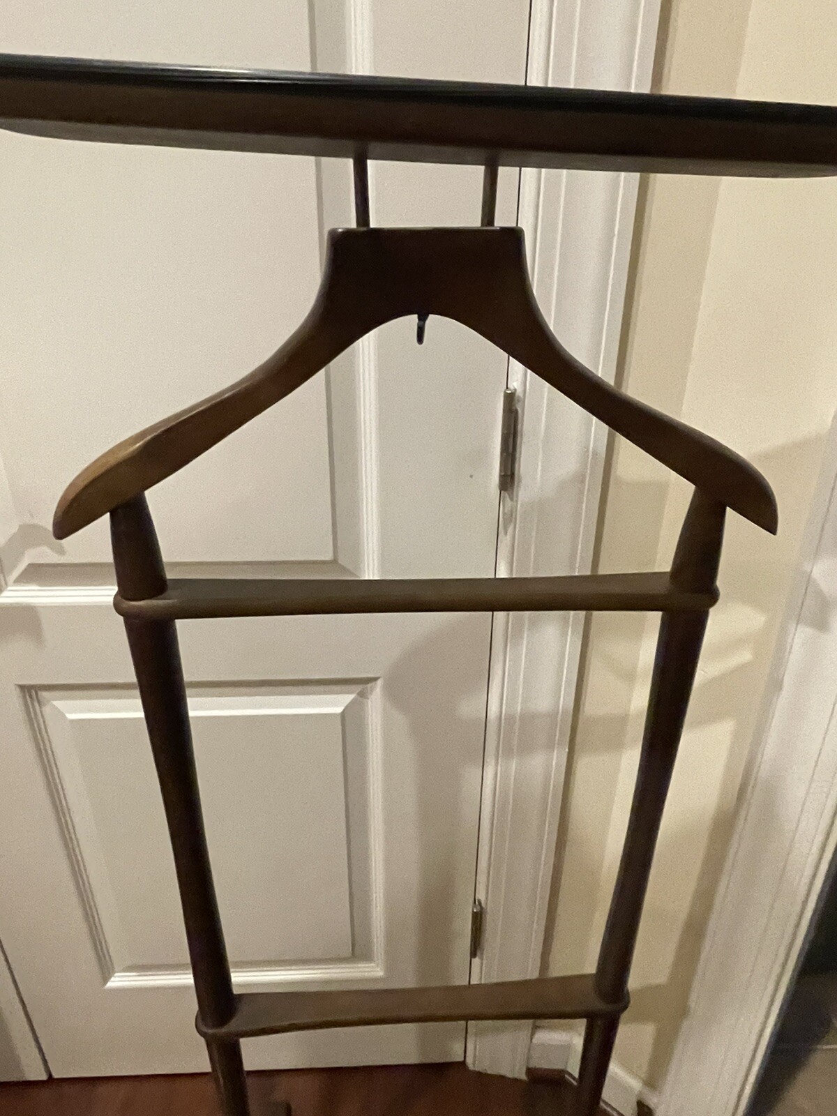 Vintage Wooden Rolling Men's Suit Valet Butler Stand In Very Good Cond ...