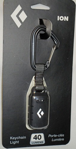 Moschettone nero diamante ioni portachiavi torcia BD6206490002ALL 40 lumen NUOVO - Foto 2 di 8